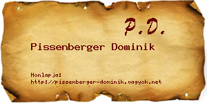 Pissenberger Dominik névjegykártya